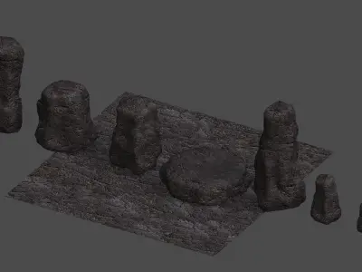 Rock Set 05 - Cave 3D model