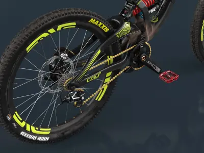  GT Fury Downhill Mountain Bike Rigged for Maya 