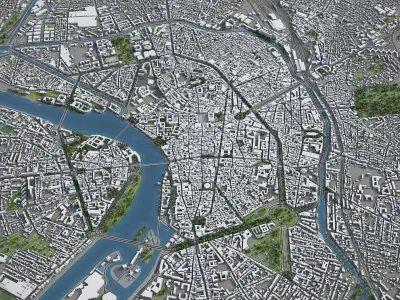 Toulouse Low-poly 3D model