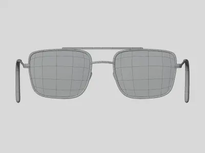 Rectangle glasses Free low-poly 3D model