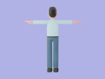 Stylized 3D Male Financial Analyst Character - Business 3D Model 3D model