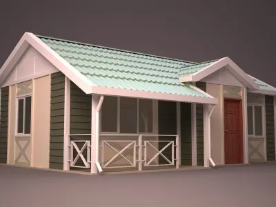 HOME house with roof 3D model