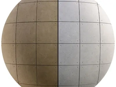 Concrete Plate Wall 02 - Seamless Texture