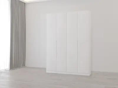 4 doors larg cabinet for bed room Free low-poly 3D model