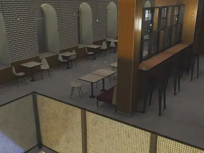 restaurant interior 3D model