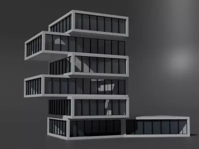 Architecture Project by Ramin Guseinov 100 Low-poly 3D model