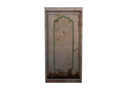 Metal Oriental Eastern Door Low-poly 3D model
