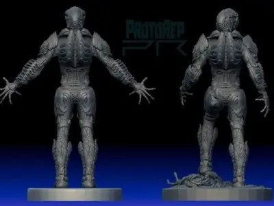 Lost in space robot posed and sliced 3D model