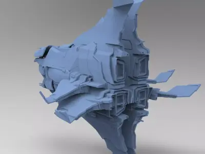 Star Glider Ship 1 3 3D model