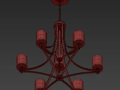 Colton 9 Light Chandelier 3D model