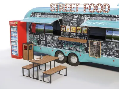 Additional module for street cafes 3D model