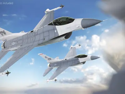  F-16 Falcon Jet with AIM9 Sidewinder Missiles 