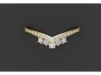 Professional Jewelry CAD Pack  20 V-Shaped Stacking Rings 3D print model