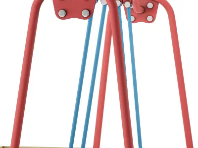 Double swing with backrests 3D model