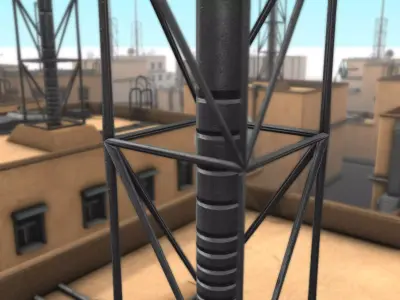 Futuristic Building  Low-poly 3D model