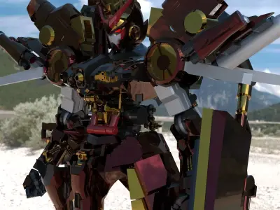 Red Fury Beast 3D model