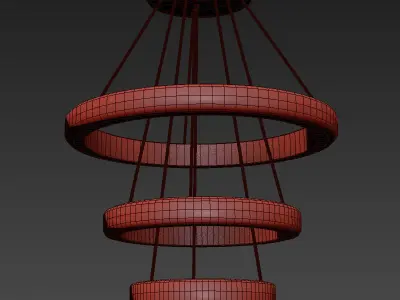 Modern Dinning Room LED Round Pendant Lighting 3D model