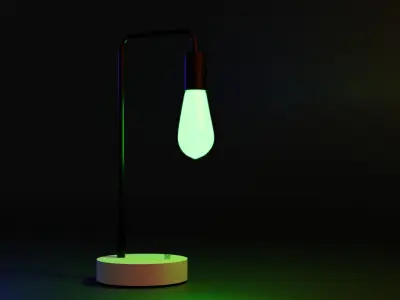 3d stylized lamp 3D model