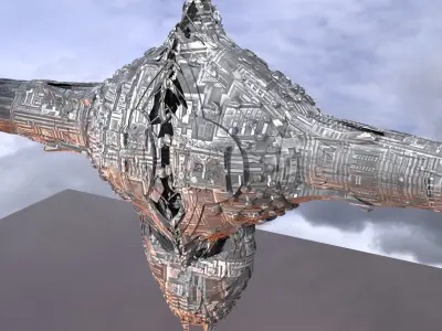 Deep sea Dreadnought ship 1  3D model