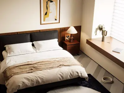 Master bedroom 3D model 3D model