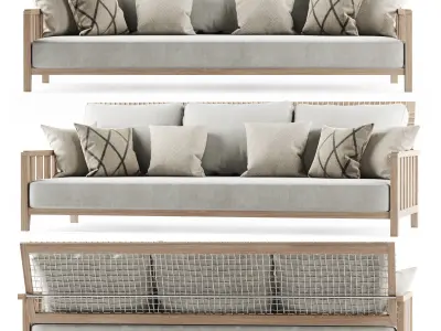 Three-seater garden sofa  3D model