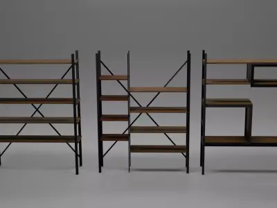 Shelves Low-poly 3D model