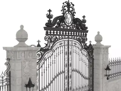 Exterior Mansion Gate 3D model