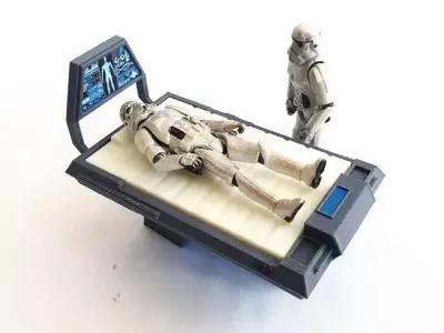 Custom Sci Fi Medical Bed Table 3 3D print model