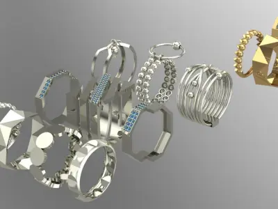 super new ring gold minimal designs 3D print model