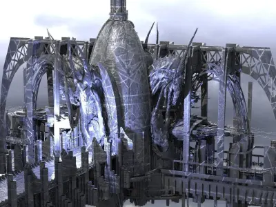 Templar Sci Fi Tower 3 3D model