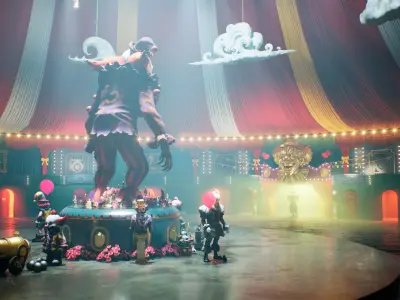 Creepy Circus Arena Modular Environment Carnival Interior  Low-poly 3D model