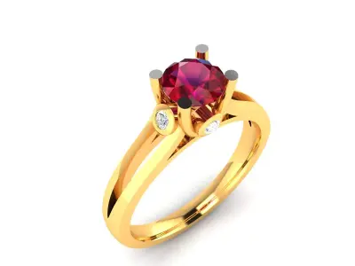 Women Ring  Render 3dm STL OBJ FBX Details 3D print model 48