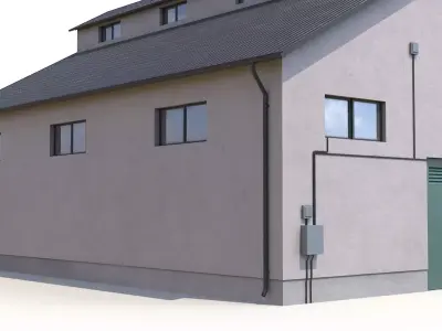 Industrial Building 25 PBR Low-poly 3D model