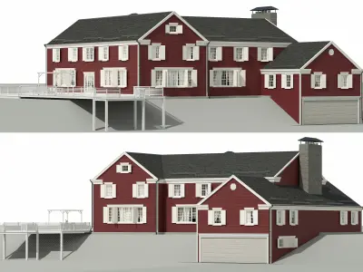 House in Norway style 3D model