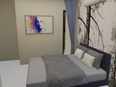 Blender Eevee Minimalist Home Design Low-poly 3D model 3D model