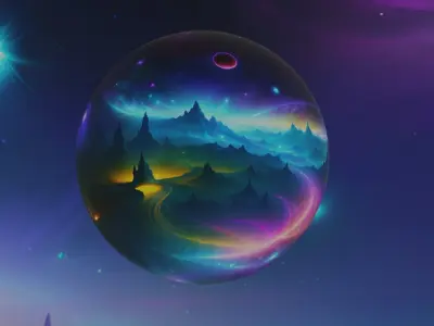 Panoramic Sky SET - Celestial Odyssey 01 - 3D mesh and Sphere Low-poly 3D model