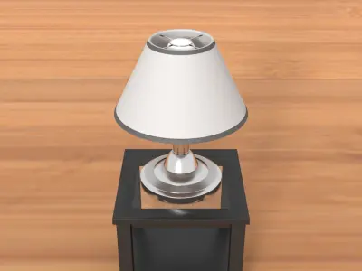 Modern Metal Table Lamp Low-poly 3D model