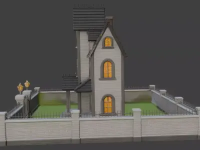 Haunted House 3d Model 3D model