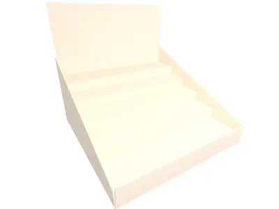 Product Display Stand Cardboard v2 003 Low-poly 3D model