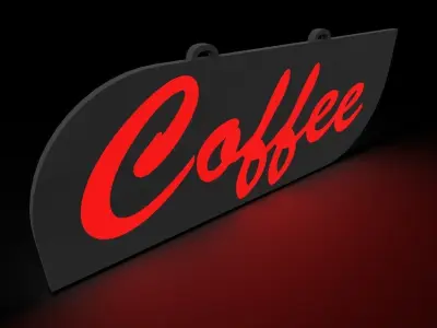 Neon Sign M01 Free low-poly 3D model