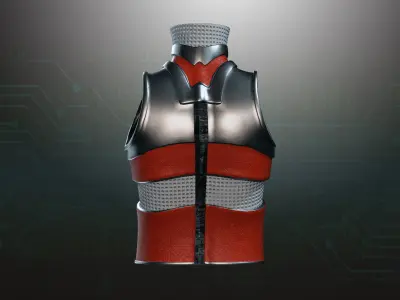 Cyborg Warzone - Space Warrior Shirt-C Low-poly 3D model