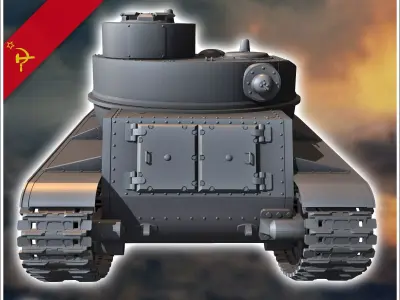 KV-4 Object 224 Buganov - Soviet army WW2 Second World East fron 3D print model