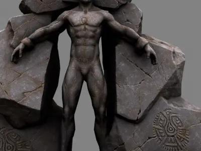 cave  gate 1 Low-poly 3D model