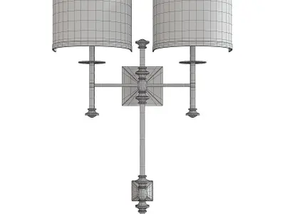 Devon Two Light Sconce Low-poly 3D model