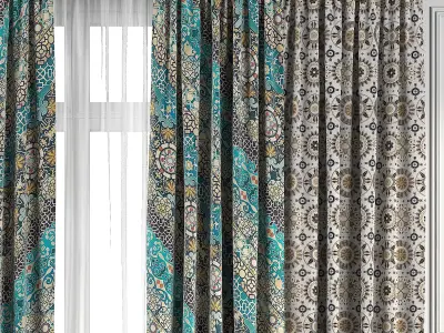 Curtain Set 96 3D model