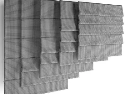 Roman blinds set 23 3D model