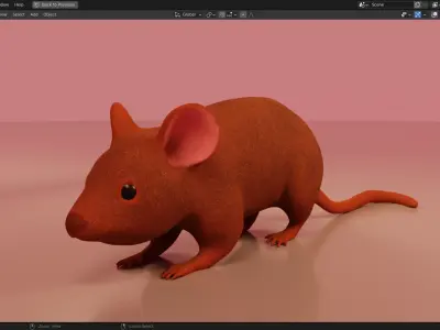 Mice 3D Model from Peter Wheat 1948 Walt Kelly  Low poly Low-poly 3D model