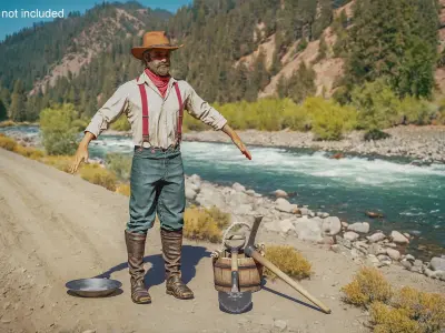  Wild West Prospector with Tools 