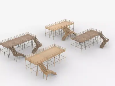 modular scaffolding set 3D model