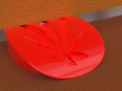 A cannabis themed door stop 3D print model